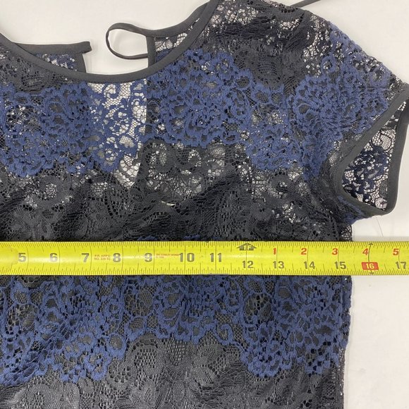 Loft Blue Lace Dress 0 - Picture 6 of 8